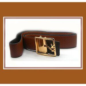 New Rare Michael Kors Reversible Gold Buckle Fashionable Women's Belt